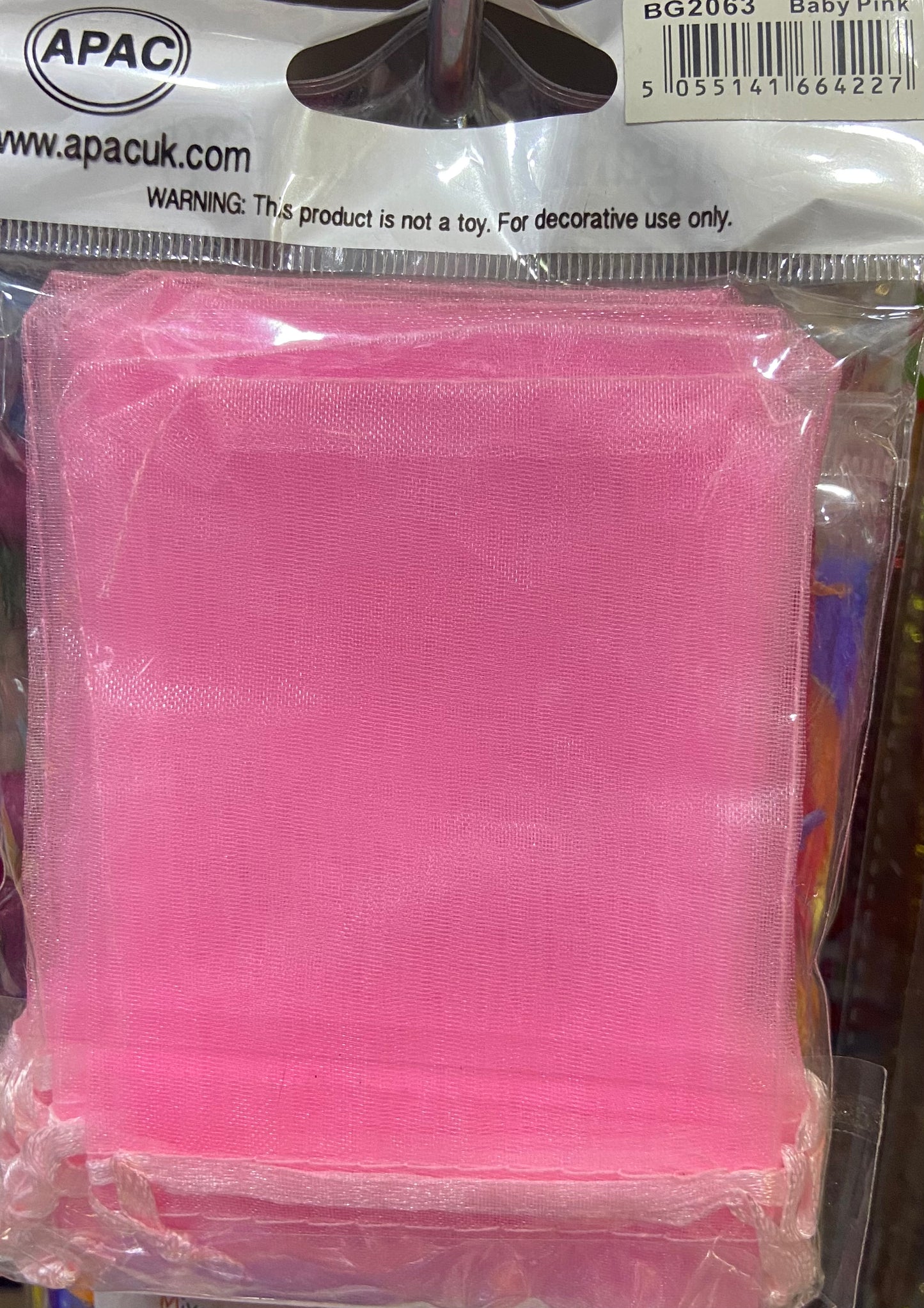 BABY PINK ORGANZA FAVOUR BAGS