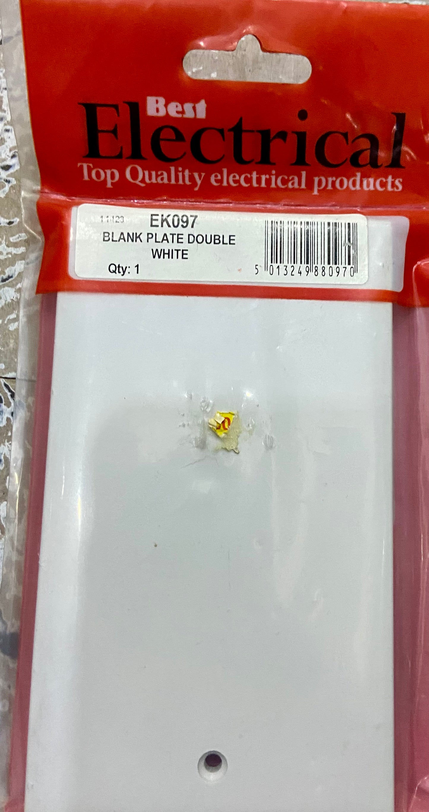BLANK PLATE DOUBLE WHITE