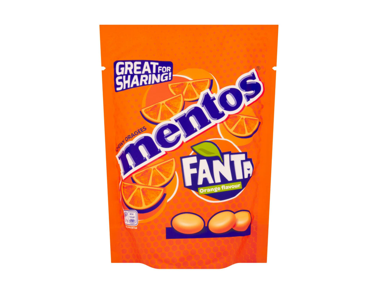 MENTOS FANTA ORANGE FLAVOUR CHEWY DRAGEES 140g