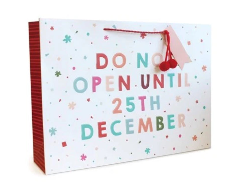GIFT BAG CHRISTMAS DO NOT OPEN LANDSCAPE