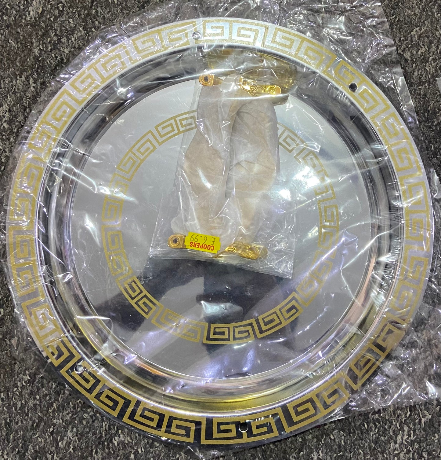 ROUND METAL SERVICE TRAY
