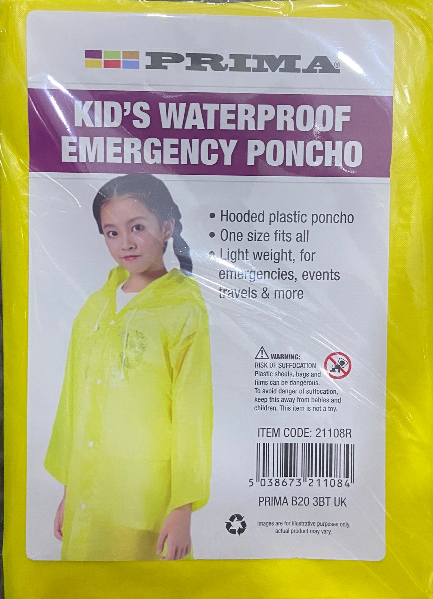 PRIMA KID’S WATERPROOF EMERGENCY PONCHO