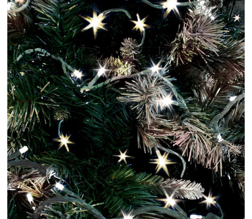 GUIRLANDE DE NOËL 200 LED BLANC CHAUD AVEC MINUTERIE