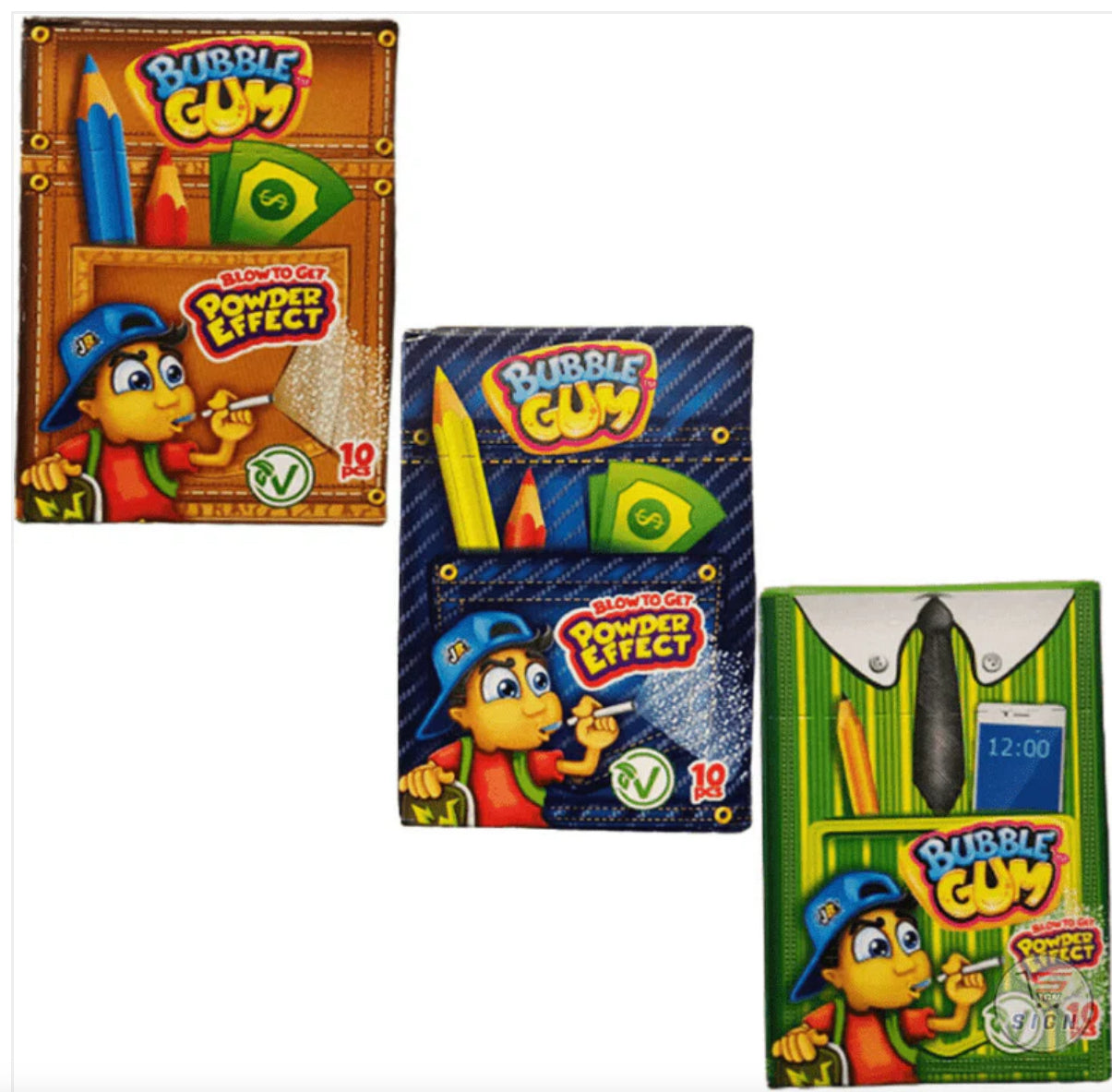 EFFET POUDRE DE CHEWING-GUM JHONY BEE 10 pièces
