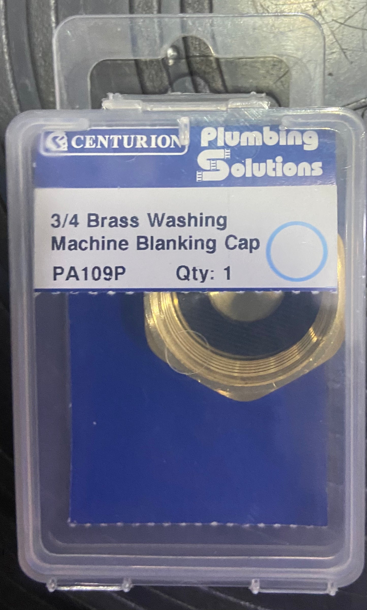 CENTURION PLUMBING SOLUTIONS 3/4 BRASS WASHING MACHINE BLANKING CAP