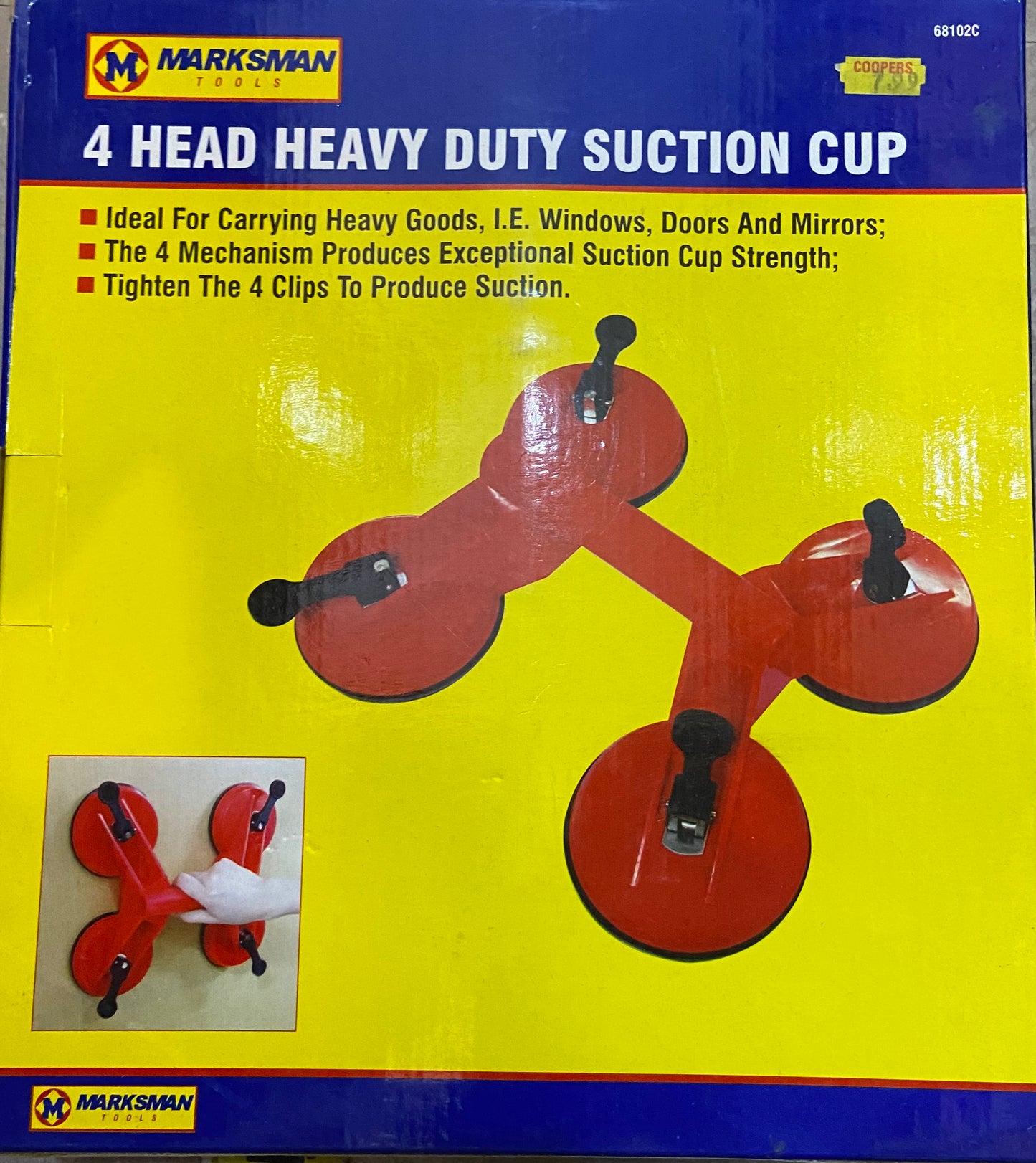 MARKSMAN 4 HEAD HEAVY DUTY SUCTION CUP