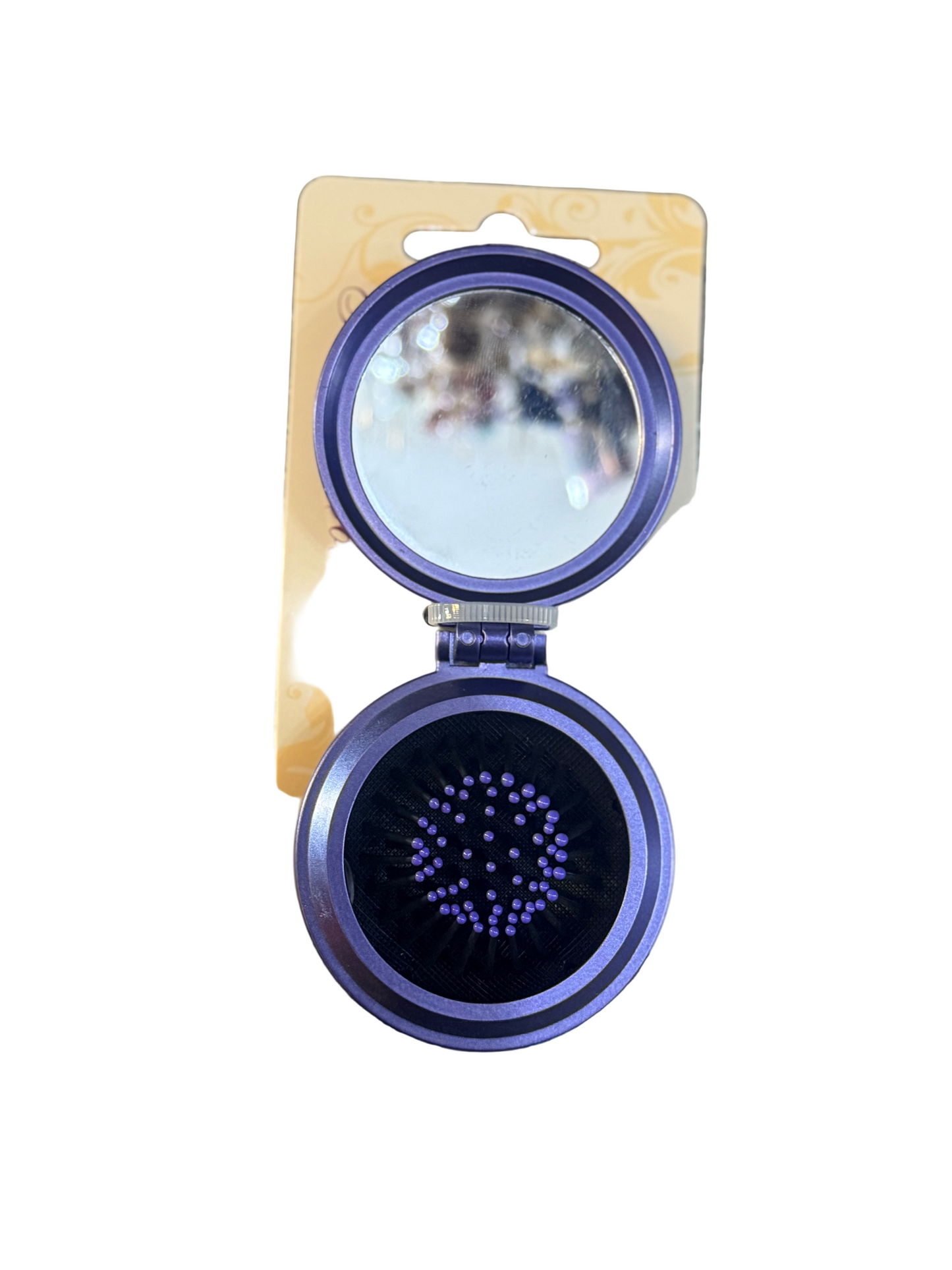 FOLDING HAIRBRUSH POCKET PINK/SILVER/PURPLE