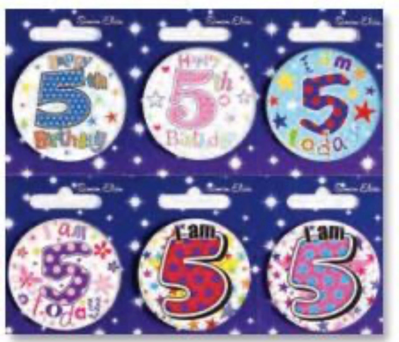 SIMON ELVIN 5 PETITS BADGES ÂGE MOTIFS ASSORTIS