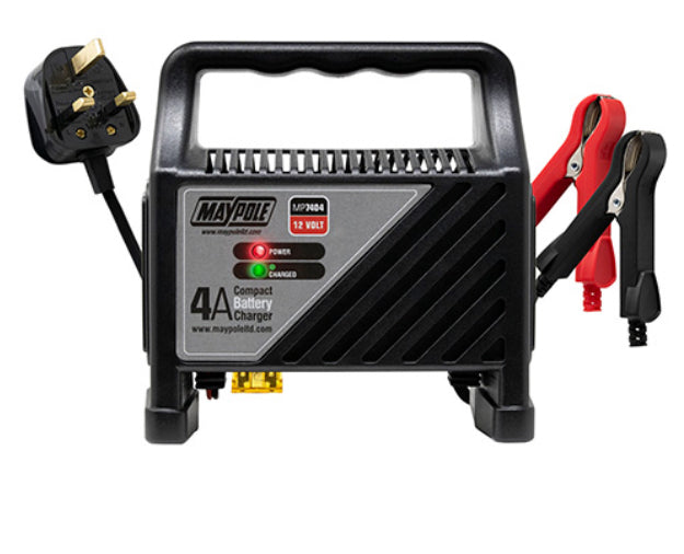 MAYPOLE 4A COMPACT BATTERY CHARGER 12V