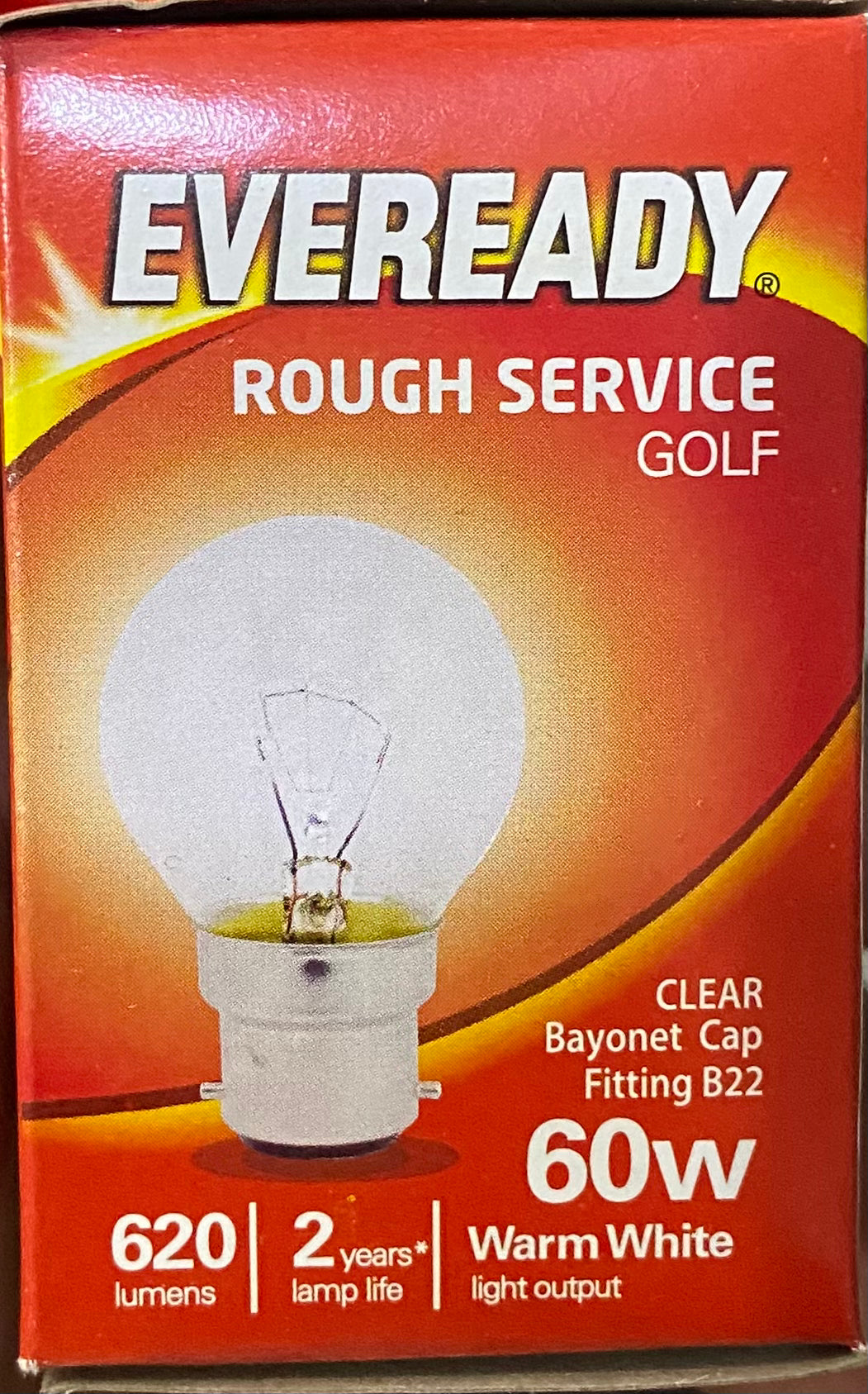 AMPOULE CLAIRE GOLF SERVICE INTENSIF EVEREADY B22 BLANC CHAUD 620LM