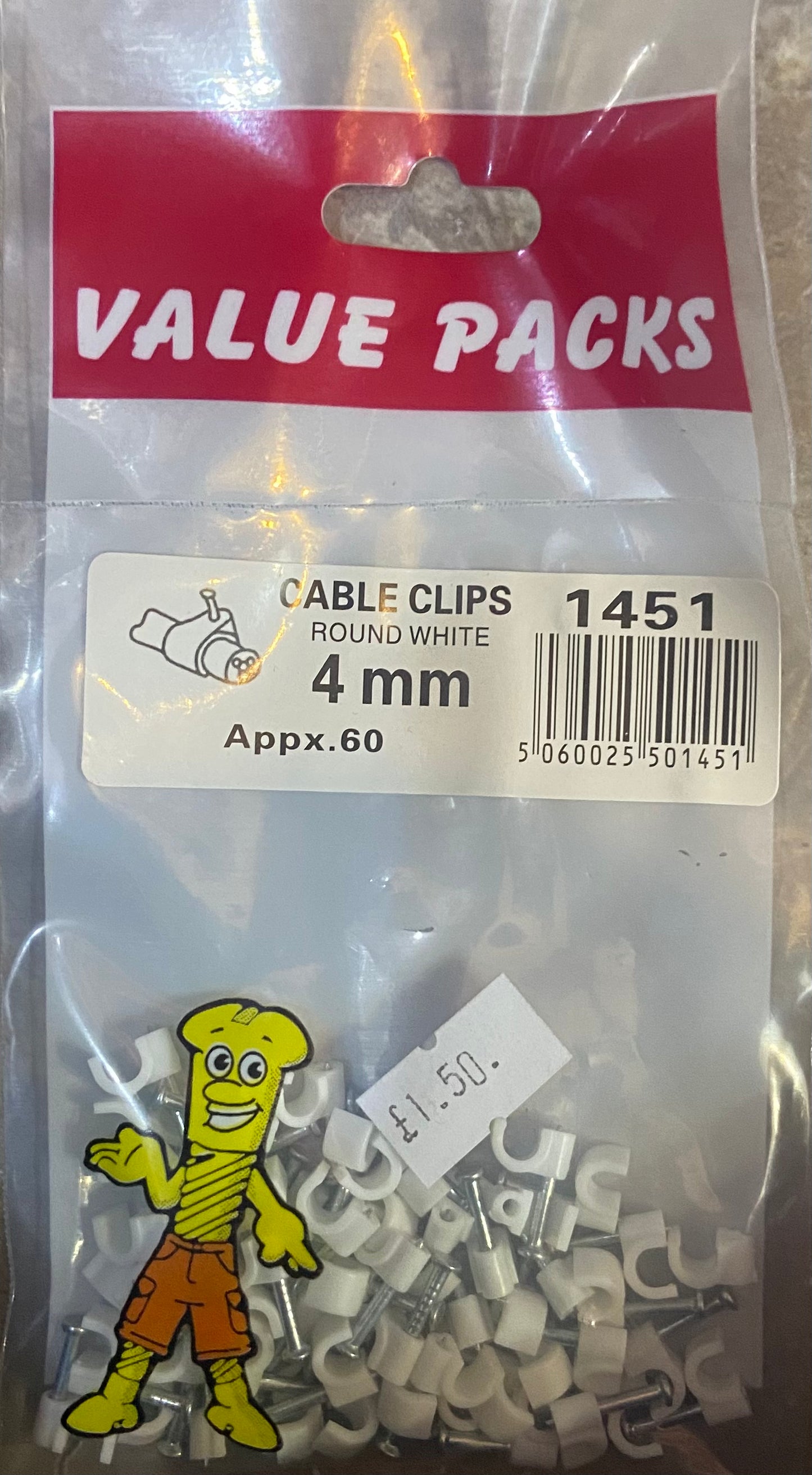 SERRE-CÂBLES RONDS BLANCS 4 mm PACK ÉCONOMIQUE