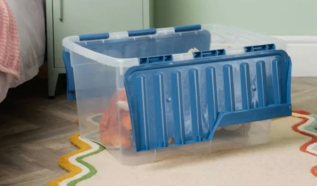 WHAM CROC 54L BOX & LID CLEAR/ELEMENT BLUE
