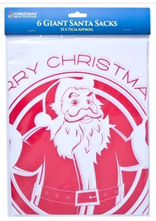 CHRISTMAS 6 GIANT SANTA SACKS