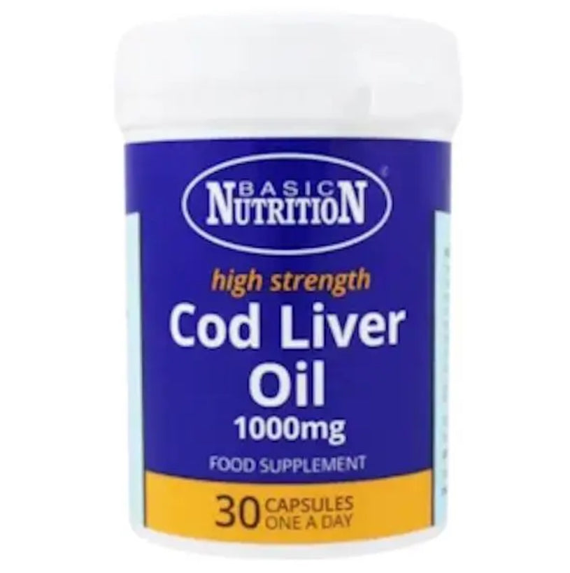 Basic Nutrition Cod Liver Oil 1000mg 30 Capsules