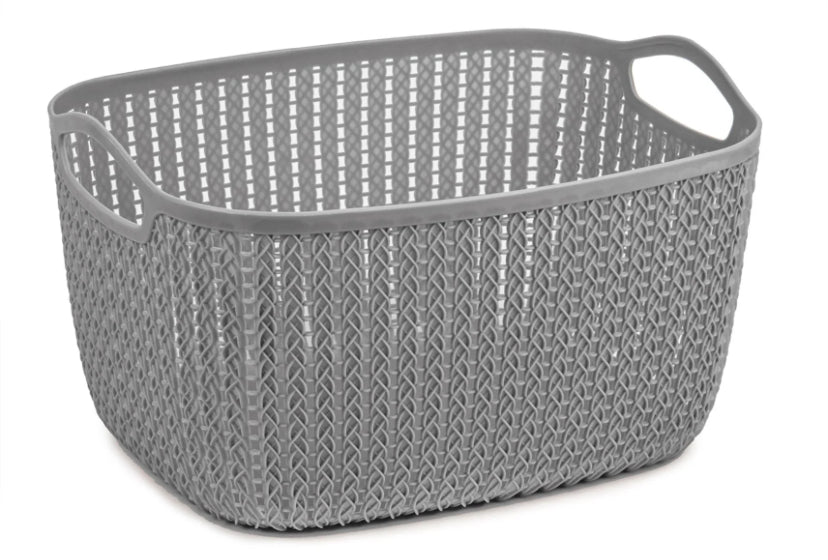 Lace Storage Basket 9L Grey