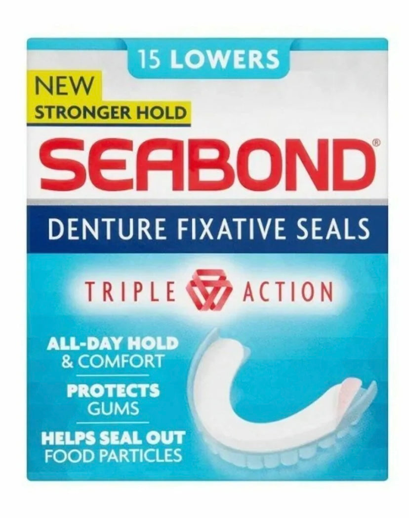 Fixatif pour prothèses dentaires Seabond - 15 bagues inférieures originales