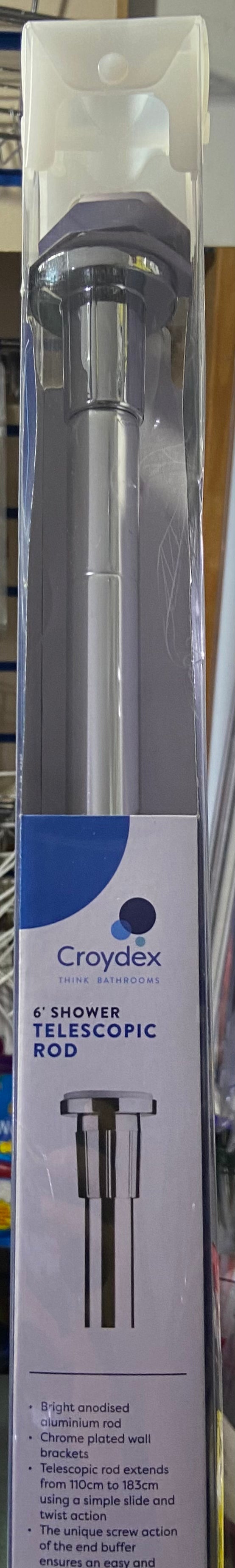CROYDEX 6’ SHOWER TELESCOPIC ROD