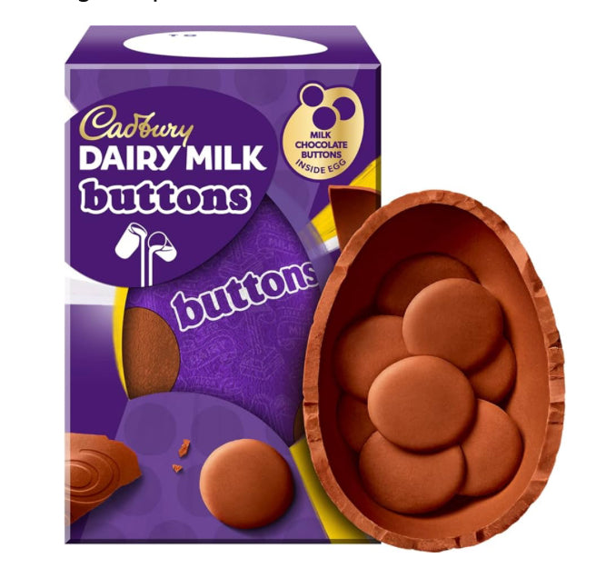 Cadbury Dairy Milk Giant Buttons Chocolate Easter Egg 96g