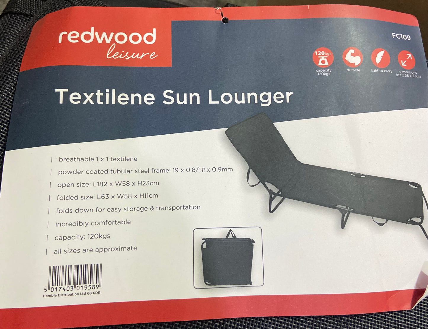 BAIN DE SOLEIL TEXTILÈNE ROUGE BOIS