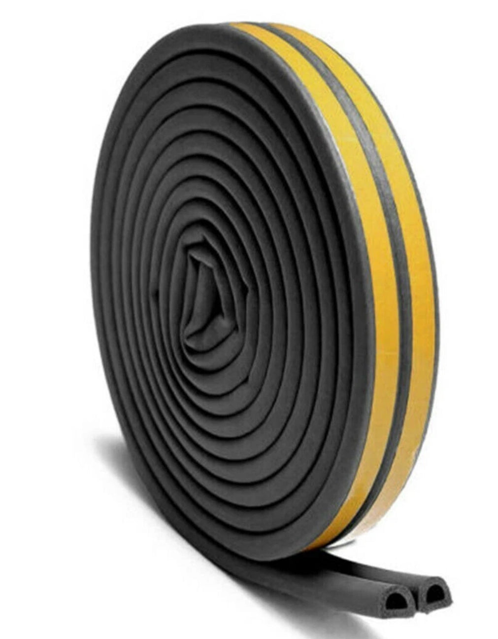 BLACKSPUR 5m RUBBER SEAL DRAUGHT EXCLUDER TAPE - E TYPE 5m LENGTH 9mm WIDTH 4mm THICKNESS