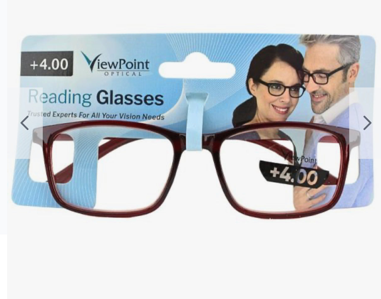 VIEWPOINT READING GLASSES +4.00