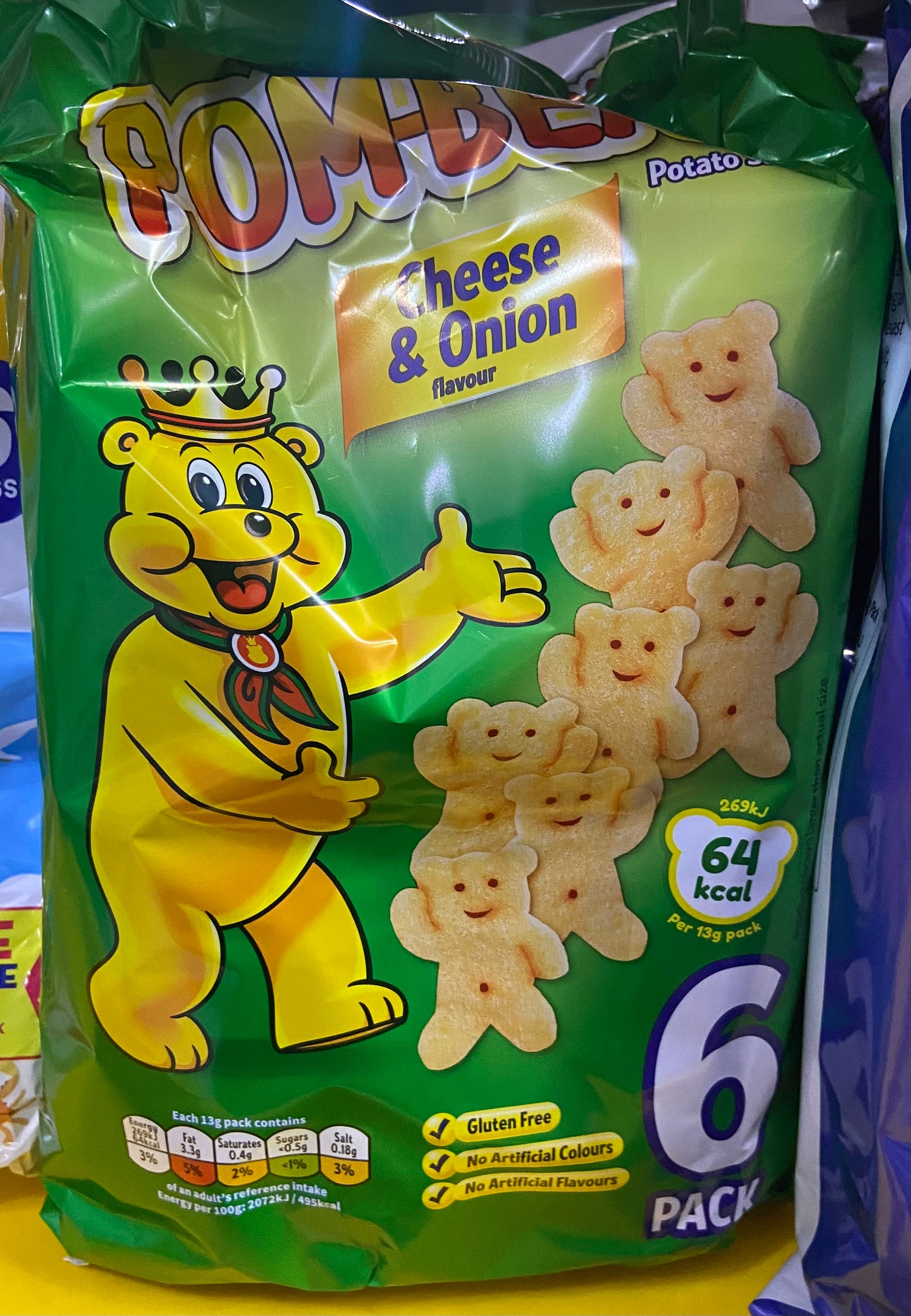 Pom-Bear Cheese & Onion Multipack Crisps