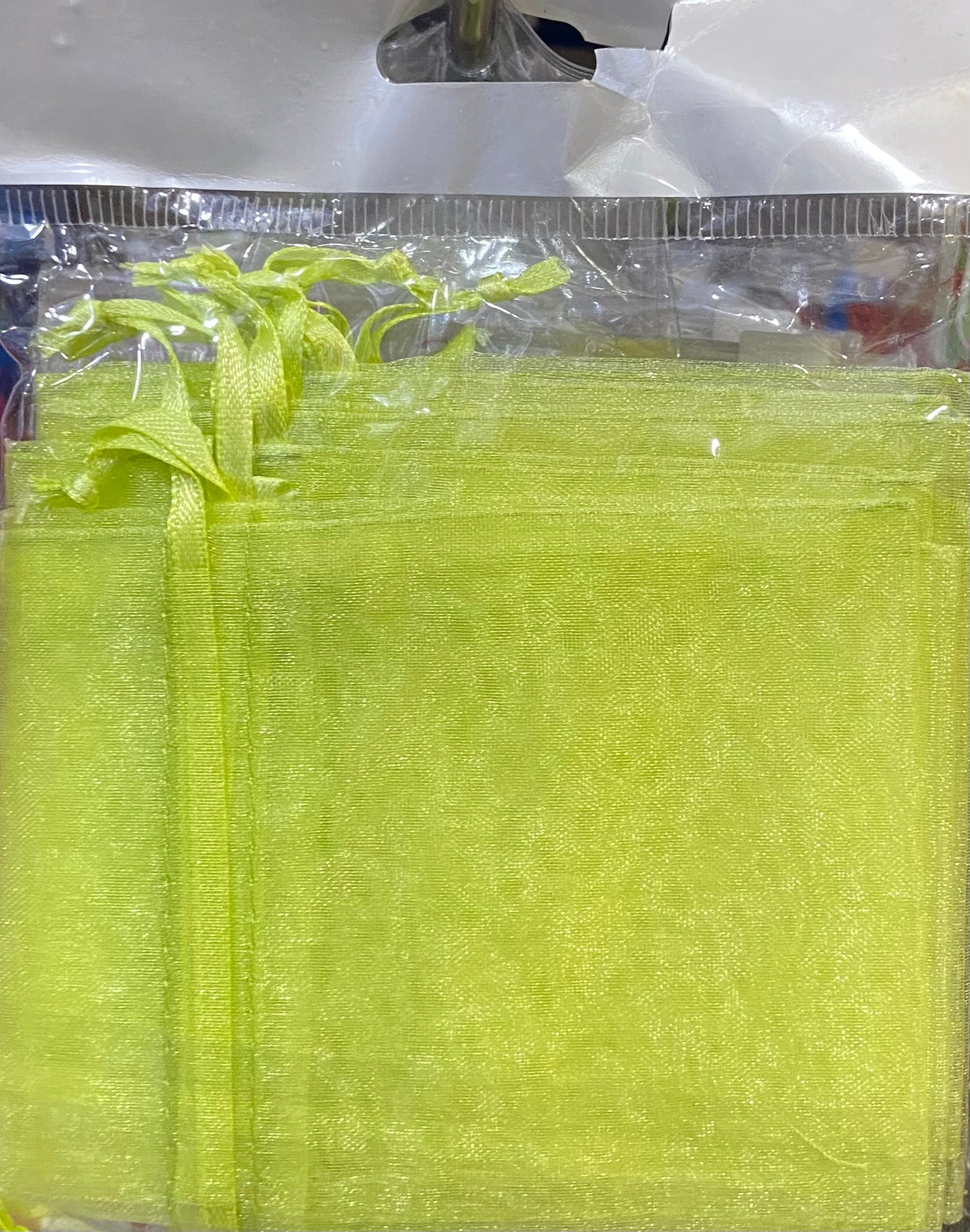 LIME ORGANZA BAGS