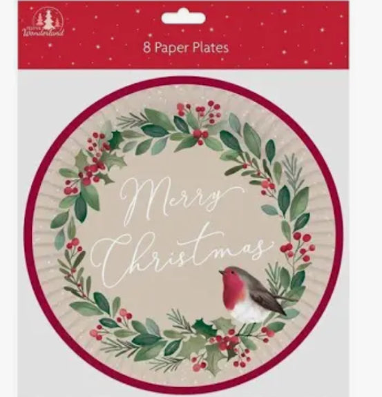 NOËL 8 ASSIETTES EN CARTON