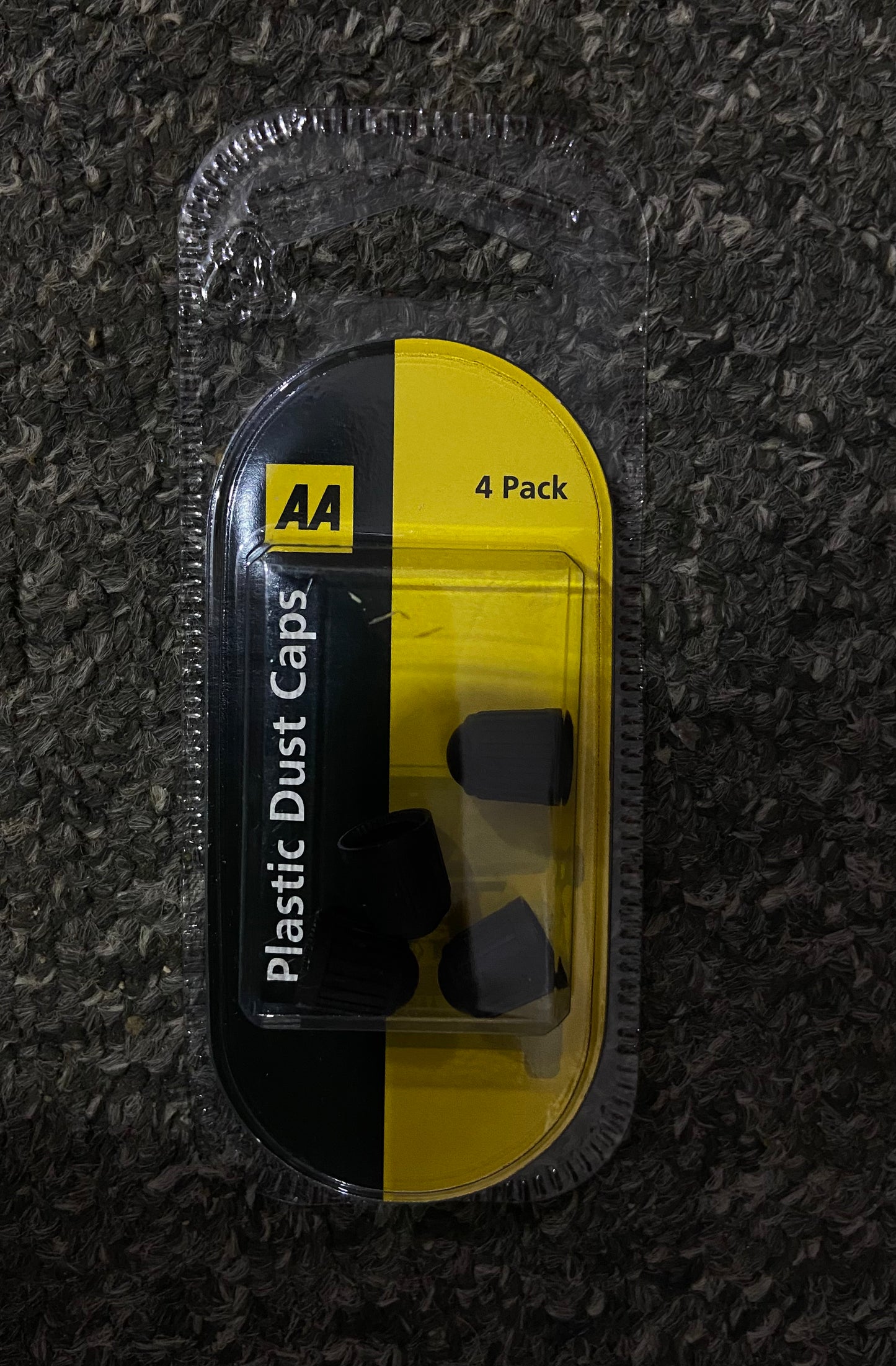 AA CAR ESSENTIALS TYRE VALVE DUST CAPS PK4