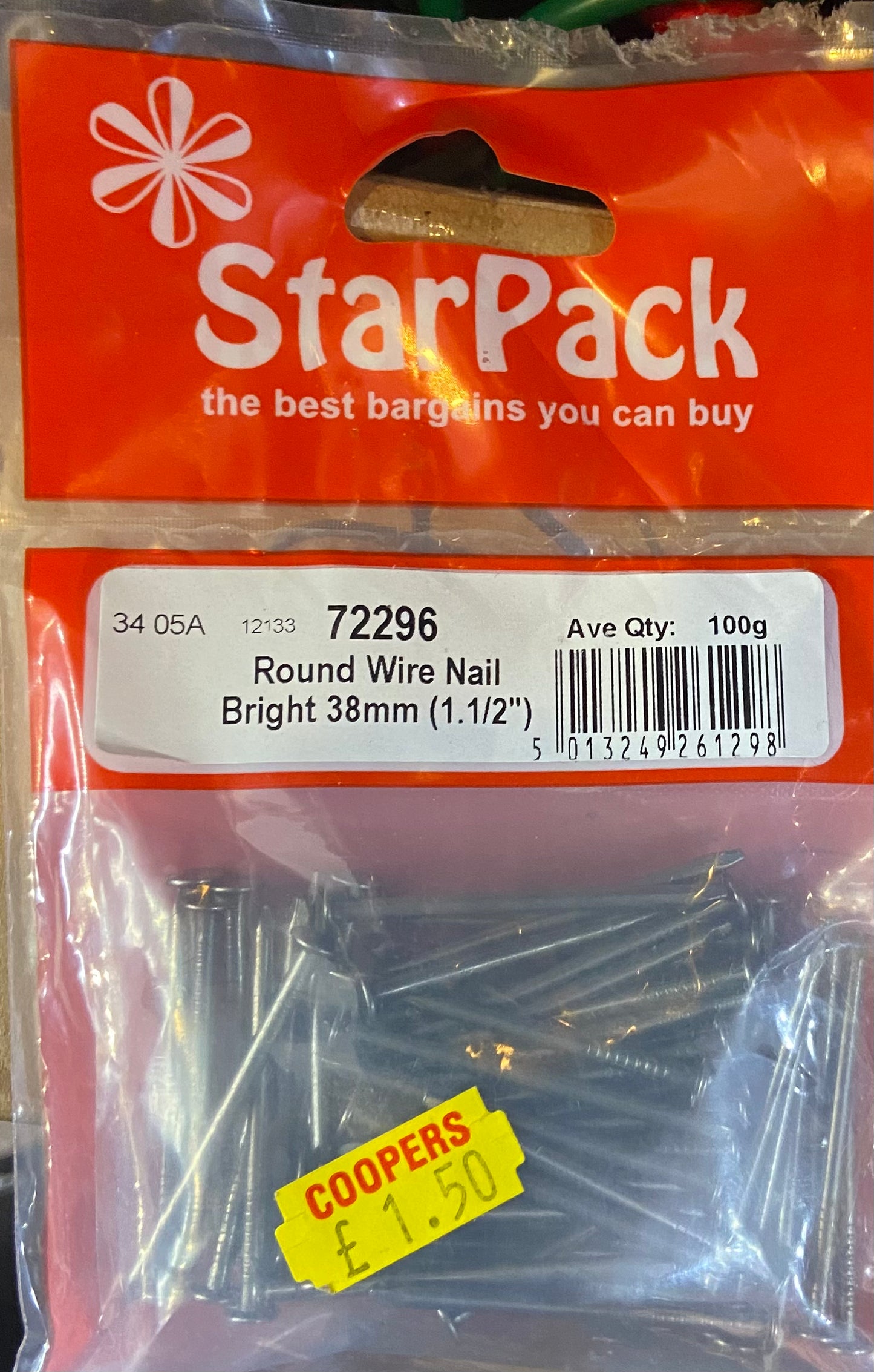 STARPACK ROUND WIRE NAIL 38MM