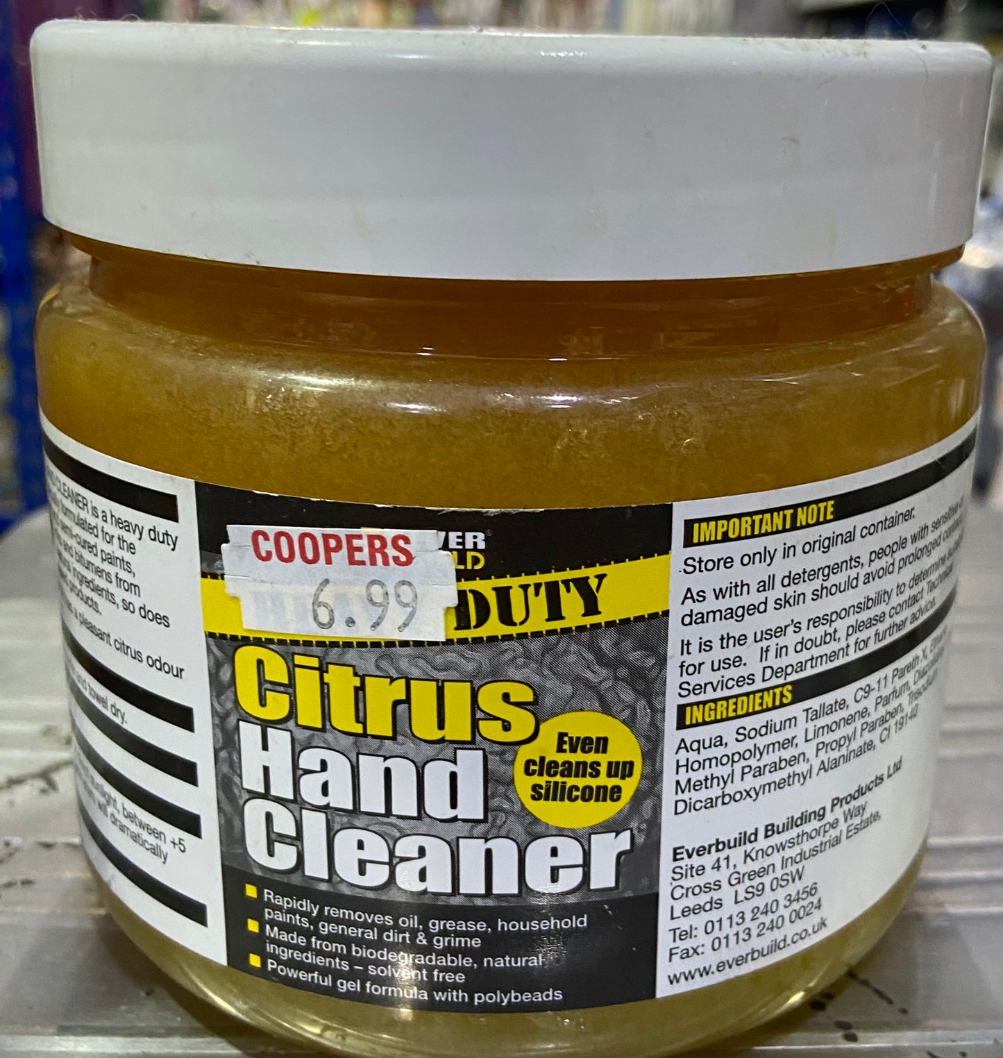 EVER BUILD HEAVY DUTY CITRUS HAND VLEANER 1L