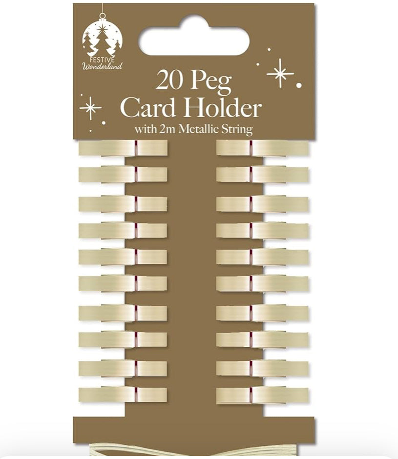PORTE-CARTES DE NOËL À 20 PINCES
