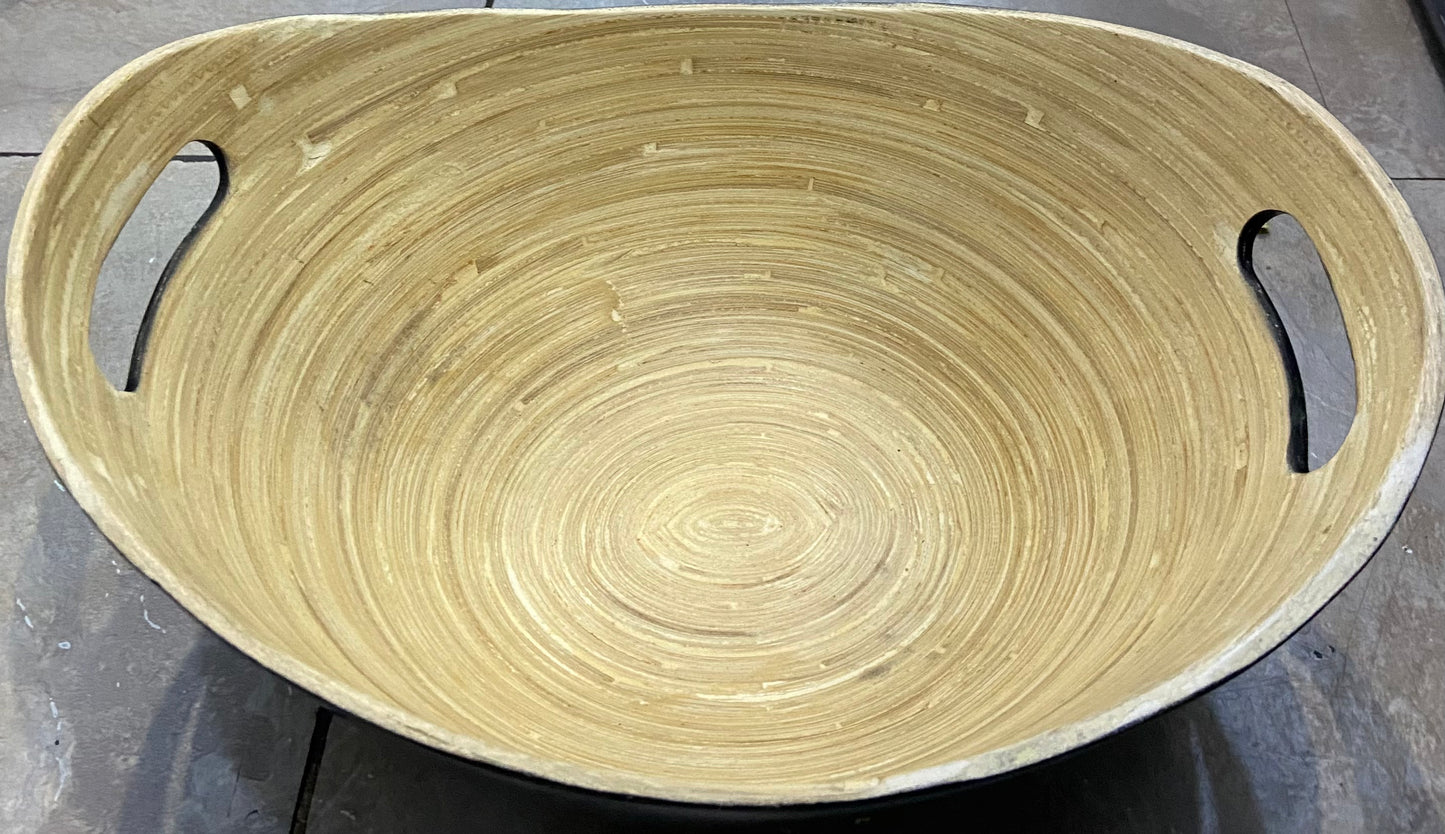 SALAD BOWL OVAL BLACK