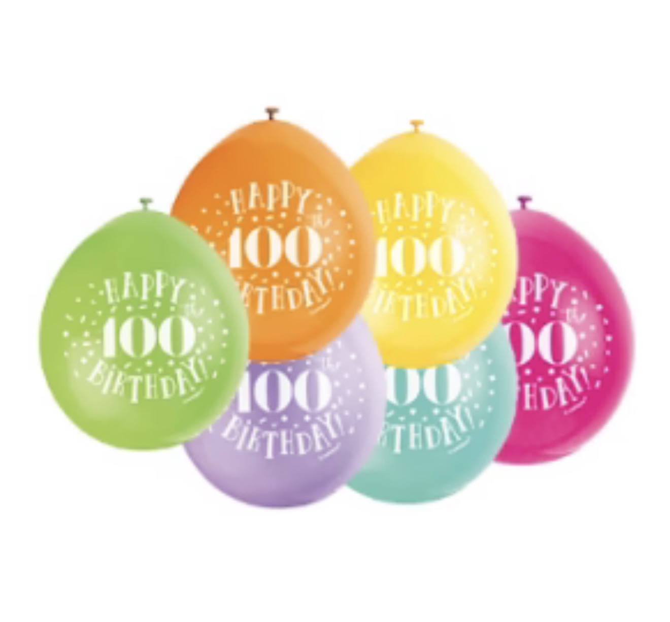 9in UNIQUE 100th BIRTHDAY BALLOONS 10