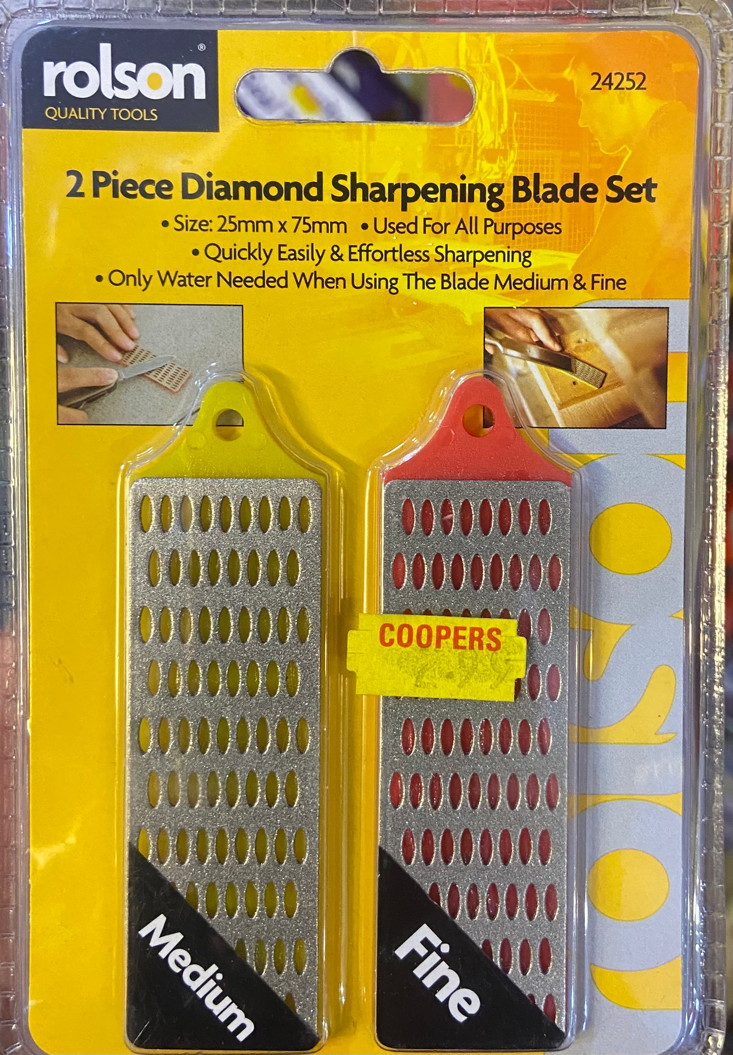 ROLSON 2 PIECE DIAMOND SHARPENING BLADE SET