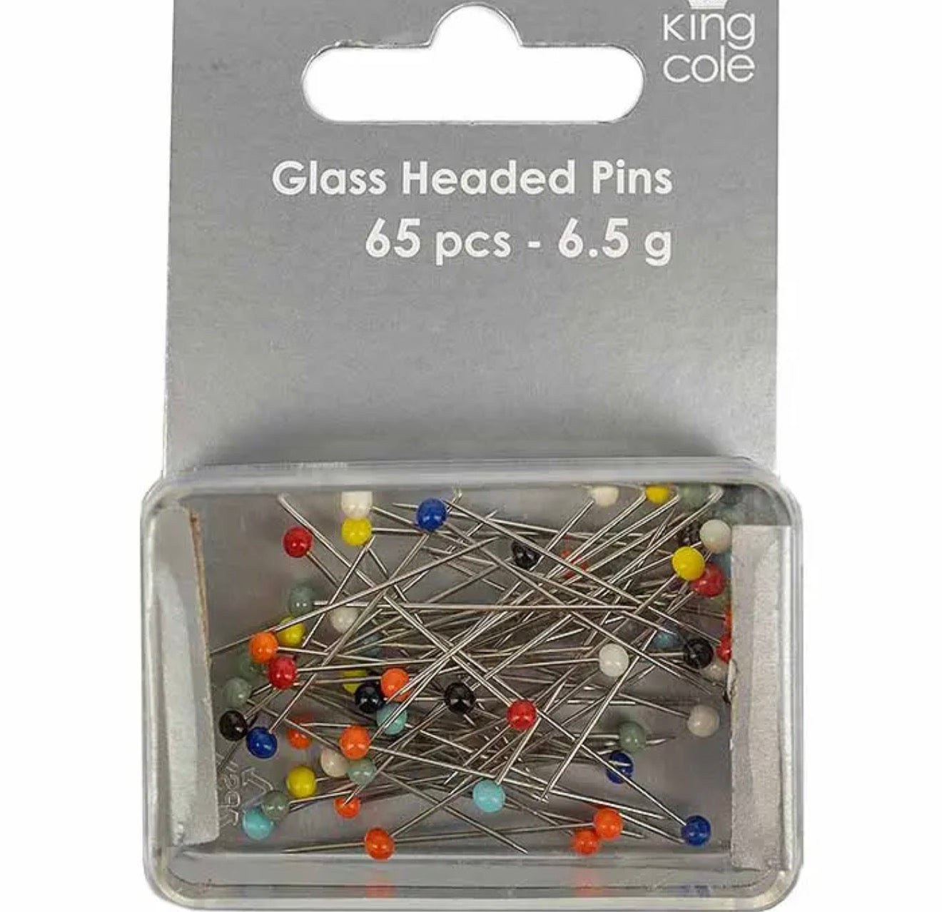 KING COLE GLASS HEADED PINS