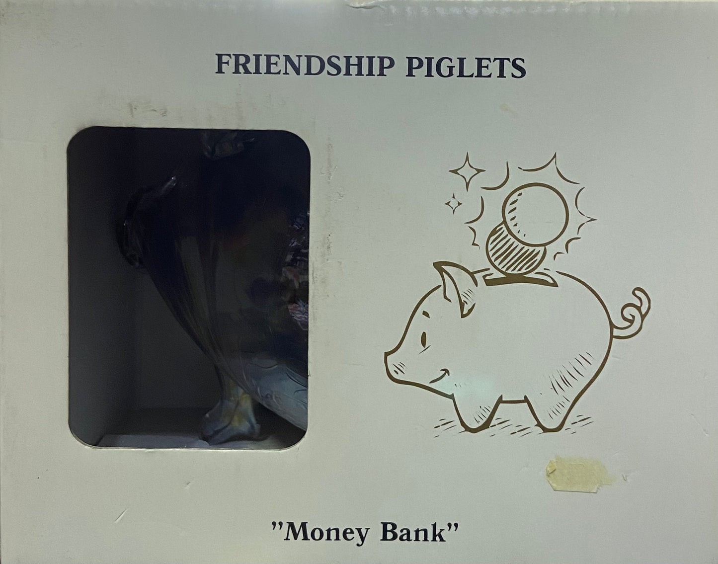 Tirelire « MONNEY BANK » COCHONS AMIS ROUGE