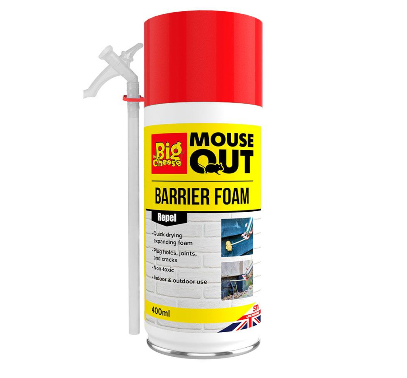 MOUSSE RÉPULSIVE CONTRE LES RONGEURS BIG CHEESE 400ml