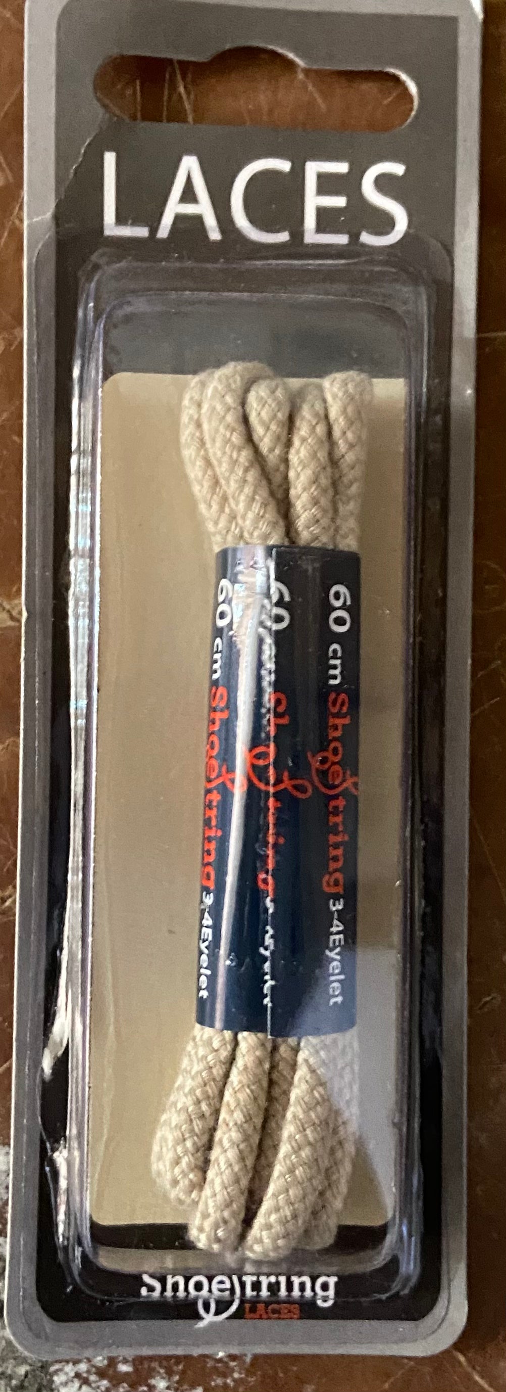 SHEO STRING LACES IVORY 60cm 3-4 Eyelet