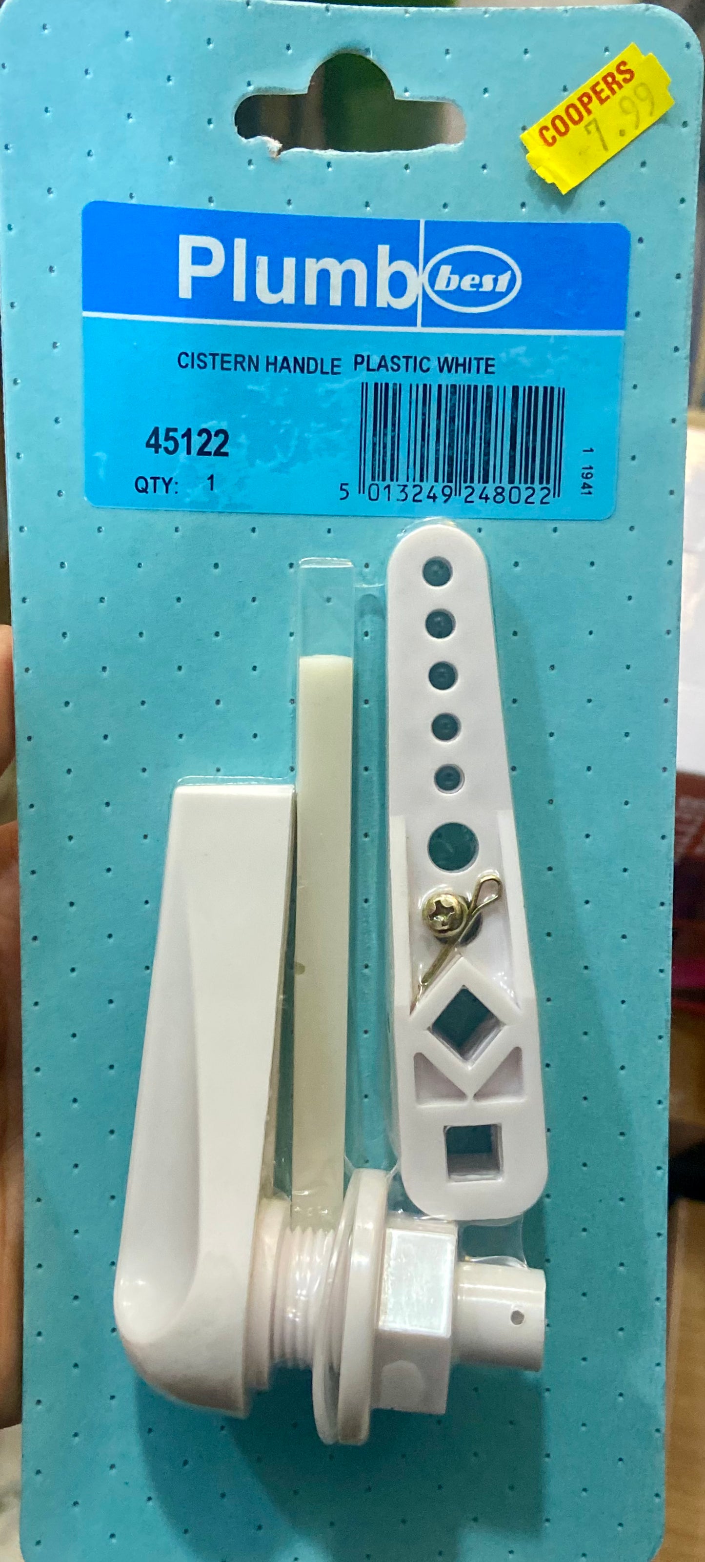 PLUMB CISTERN HANDLE PLASTIC WHITE