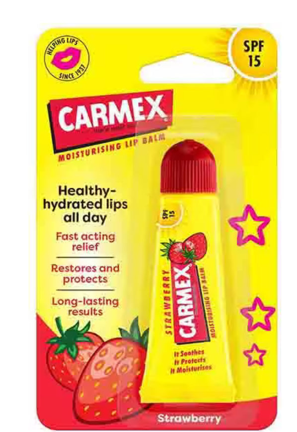 Carmex Moisturising Lip Balm Strawberry SPF 15 10g