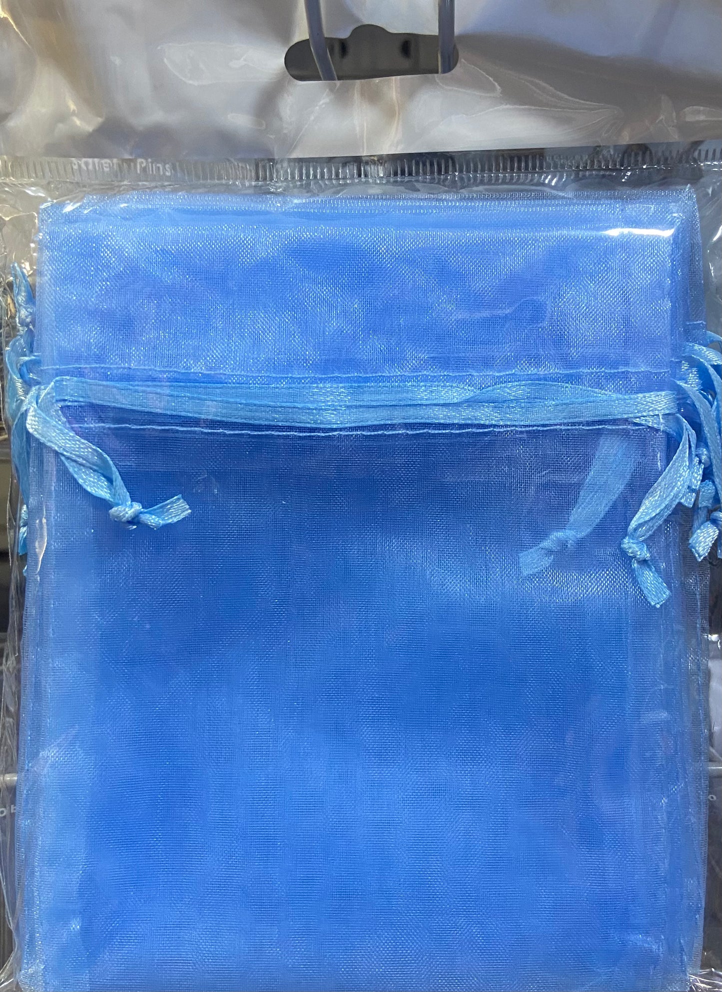 BLUE ORGANZA BAG 4x5”