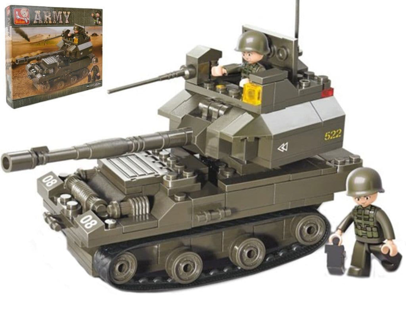 Char de combat militaire en briques Sluban M38-B0282