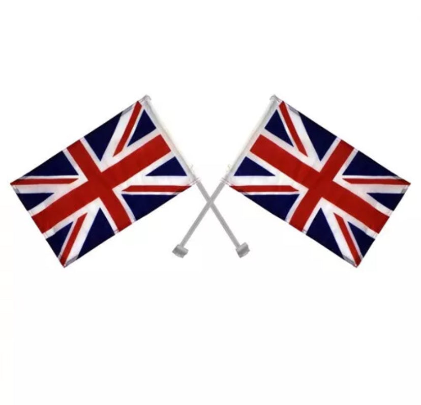 UNITED KINGDOM TWIN FLAGS 30x45cm