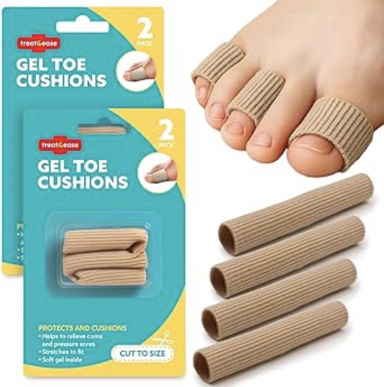 COUSSINETS D'ORTEILS EN GEL 2p.