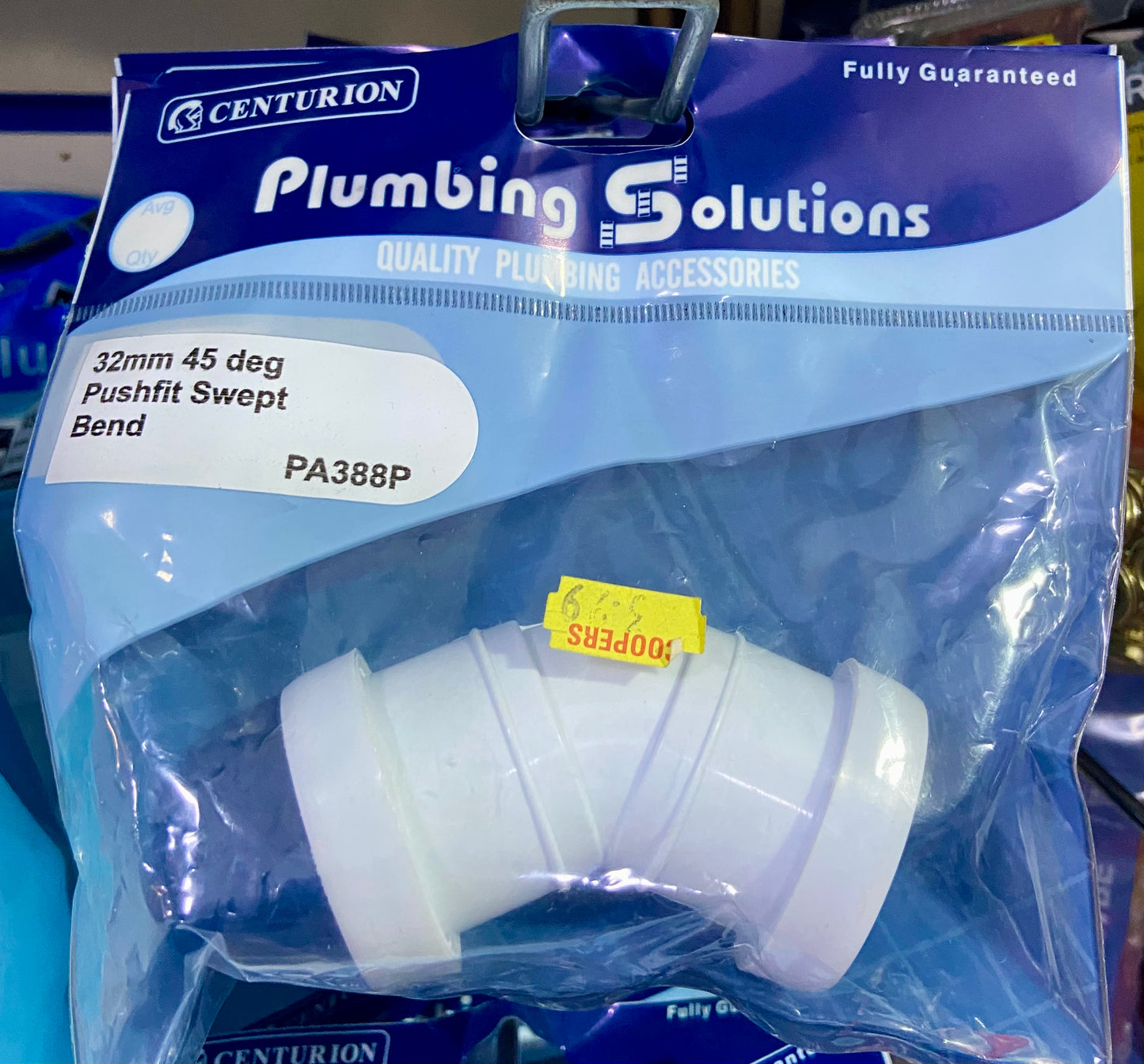 CENTURION PLOMBERIE SOLUTIONS Coude balayé à emboîtement, 45 degrés, 32 mm