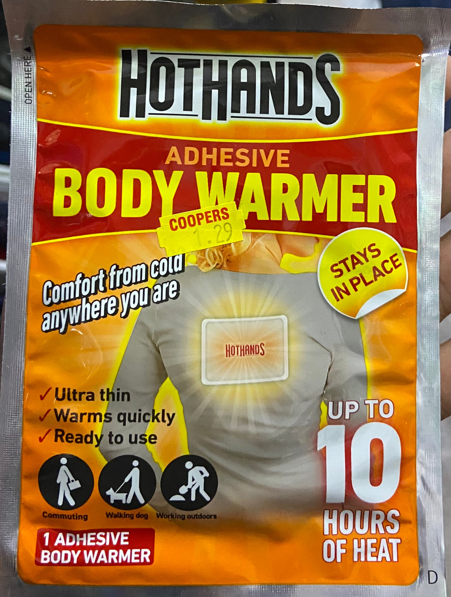 HOTHANDS ADHESIVE BODY WARMER