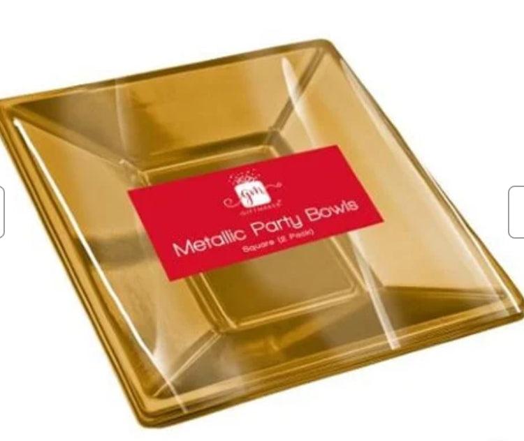 ASSIETTES DE FÊTE MÉTALLISÉES DE NOËL Lot de 2