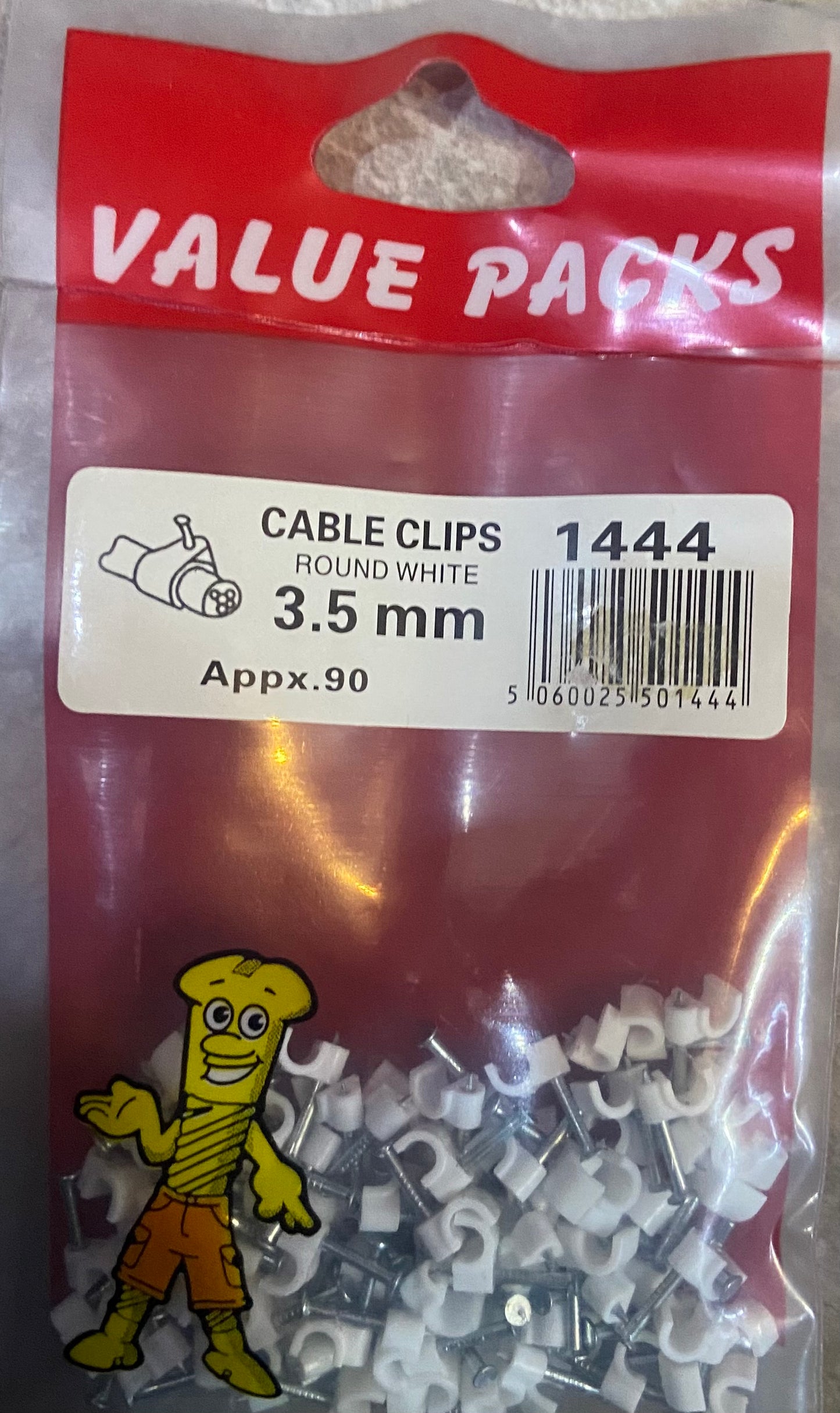 SERRE-CÂBLES RONDS BLANCS 3,5mm – PAQUET ÉCONOMIQUE