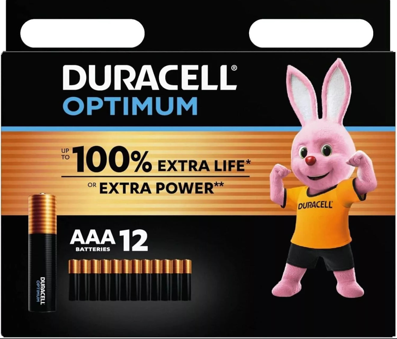 DURACELL OPTIMUM EXTRA POWER AAA 12